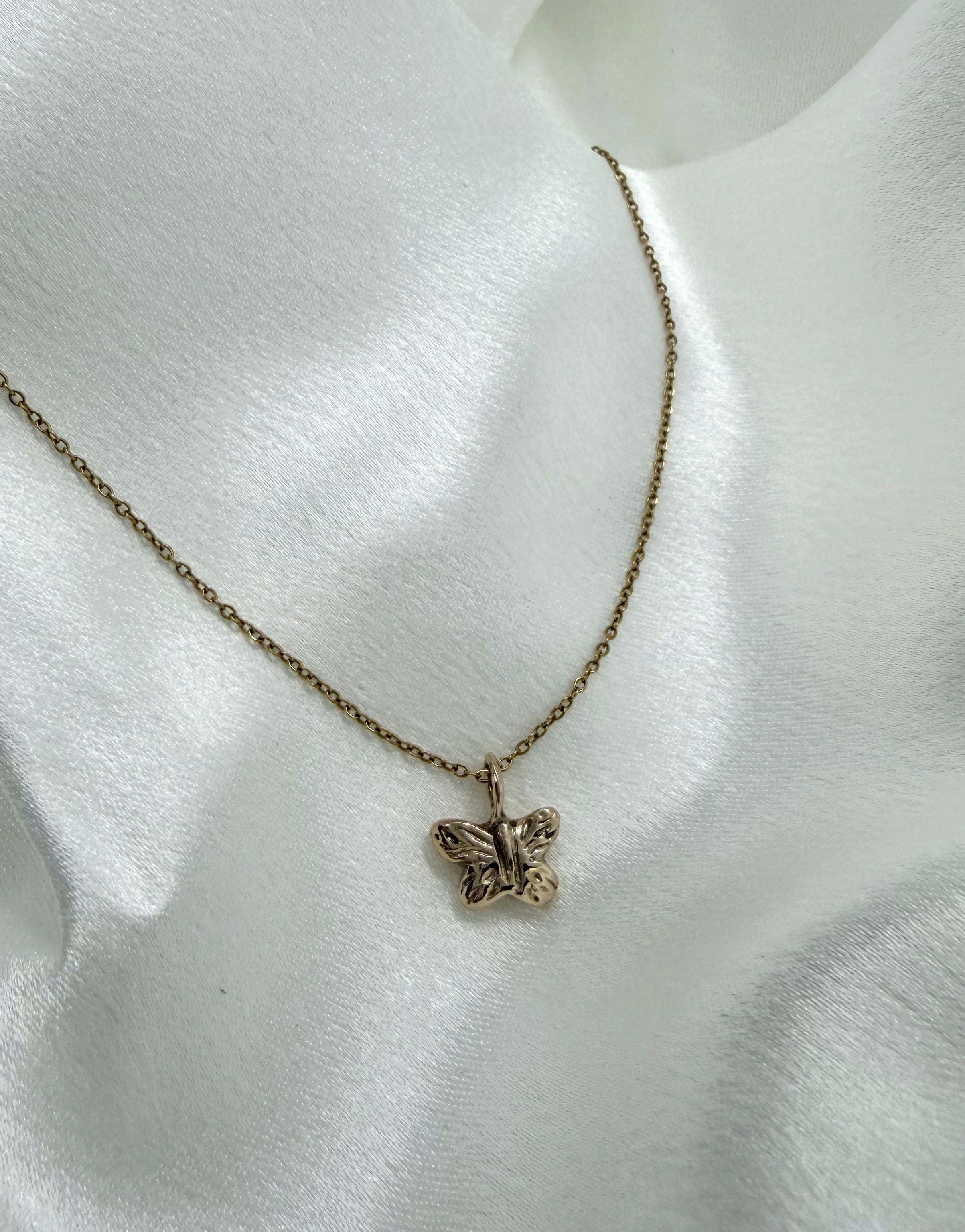 Summer wings charm necklace