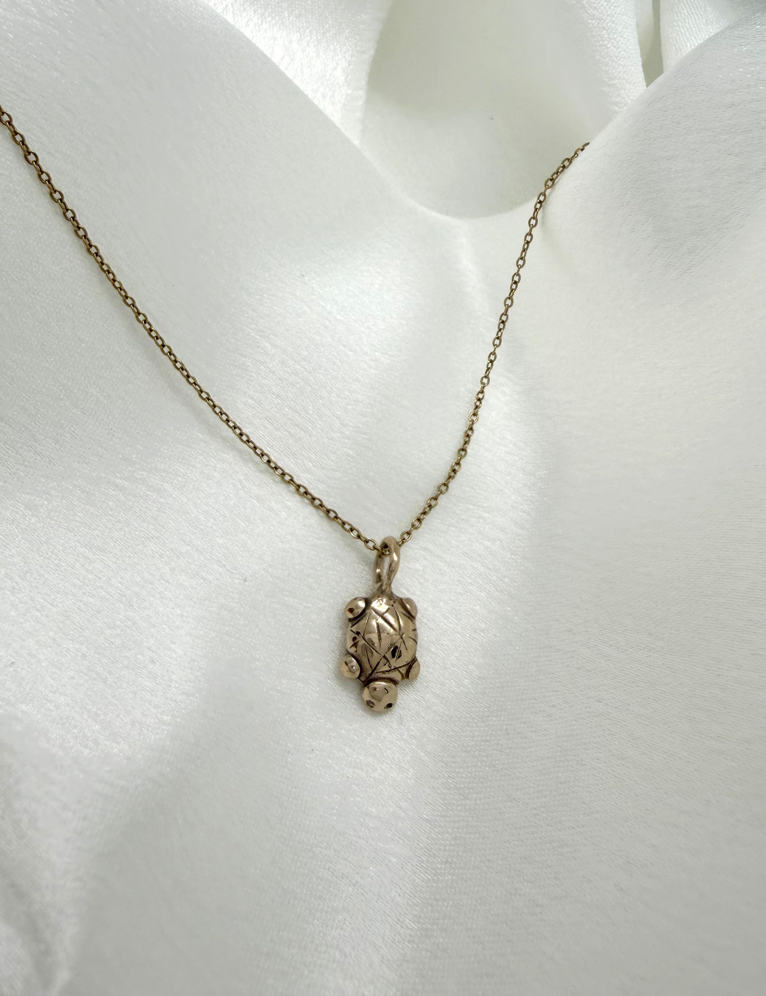 Island turtle charm necklace