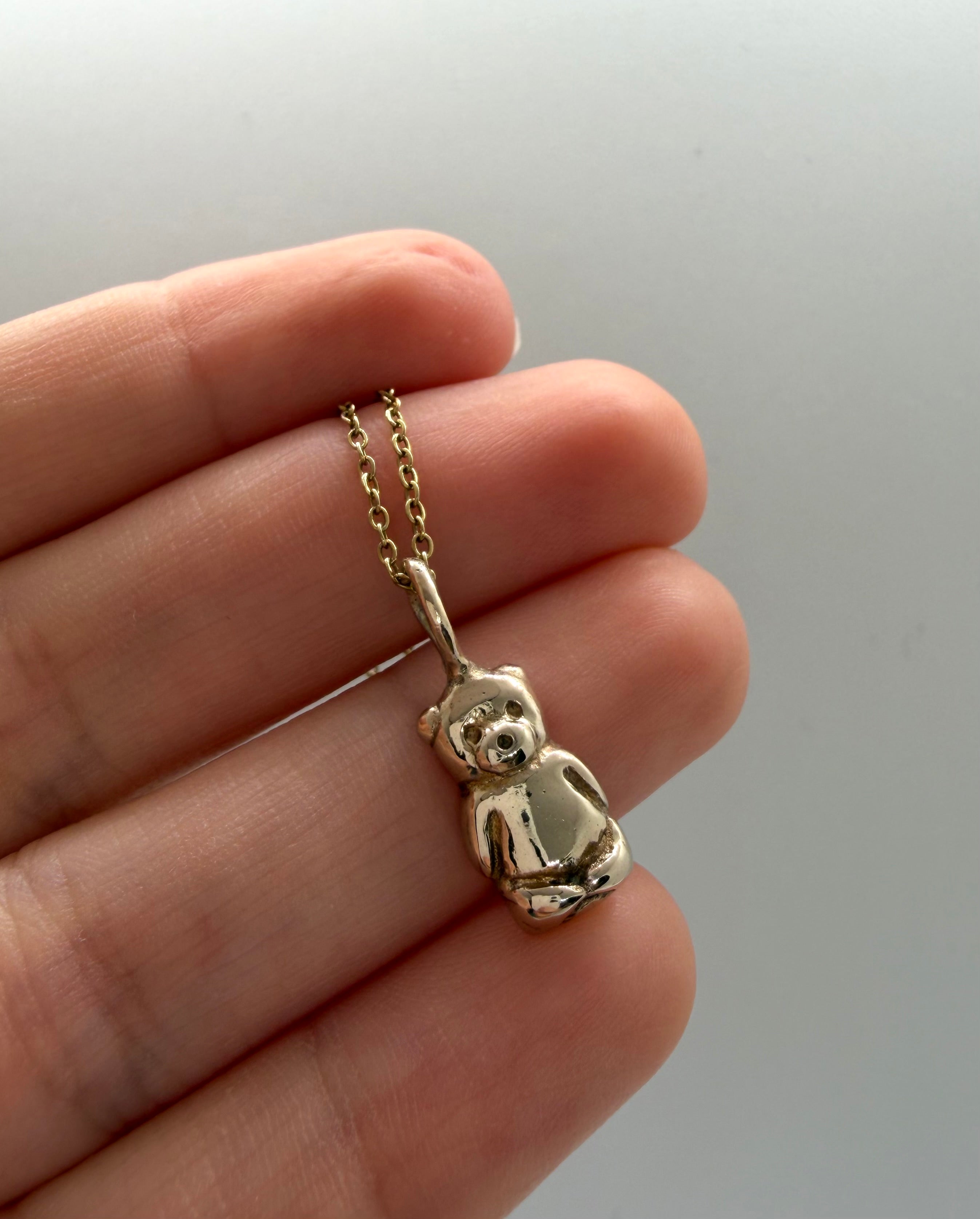 Honey bear charm necklace