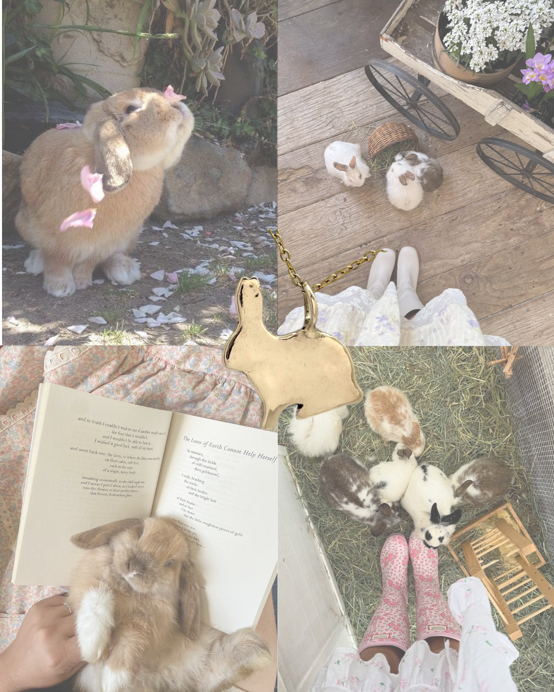 Bunny charm necklace