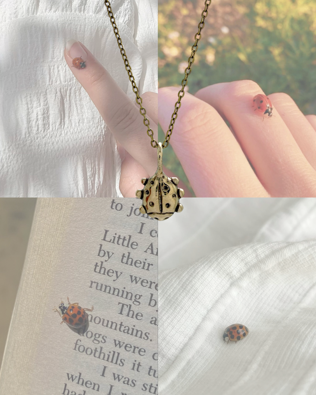 Love bug charm necklace