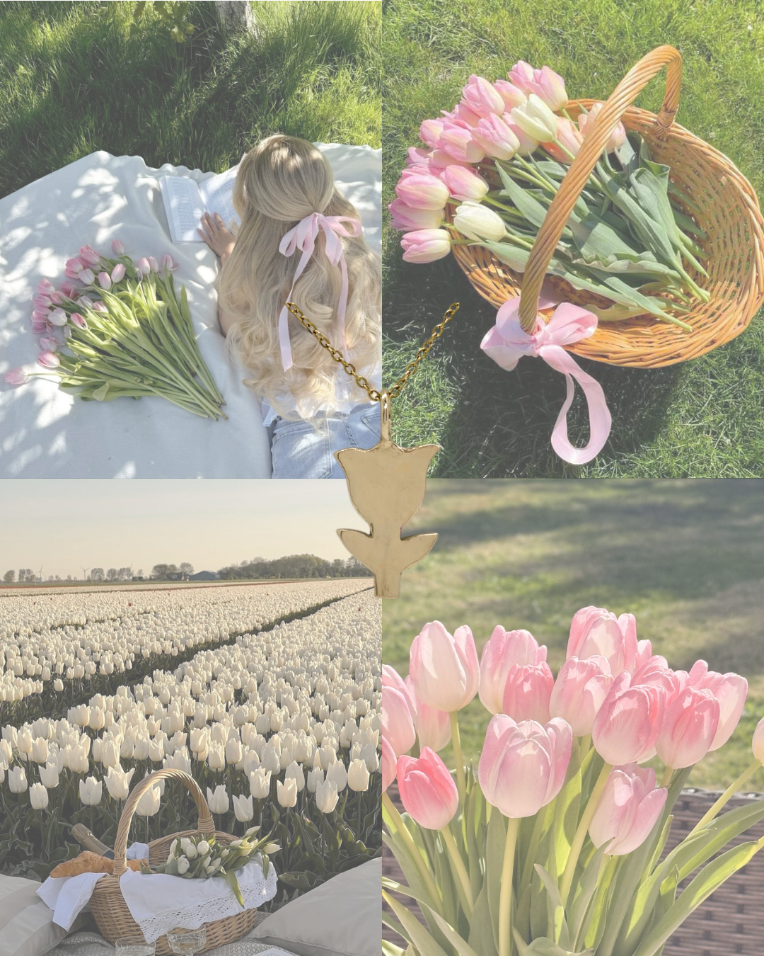 Tulip charm necklace