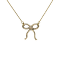 Heart bow charm necklace