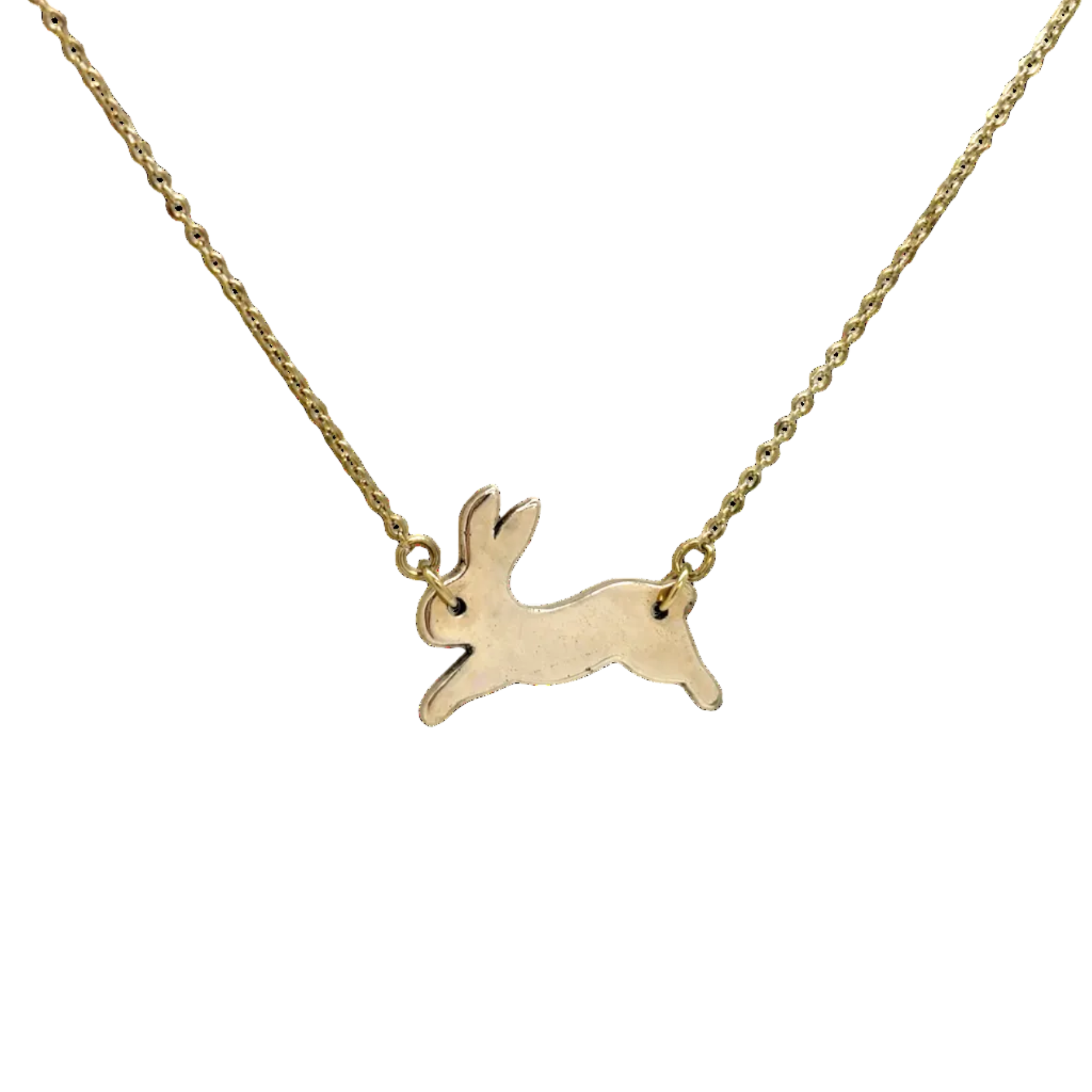 Running bunny charm necklace