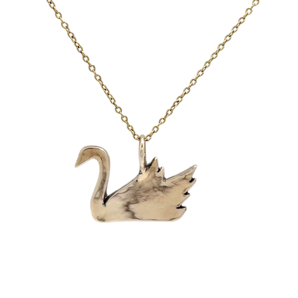 Swan charm necklace
