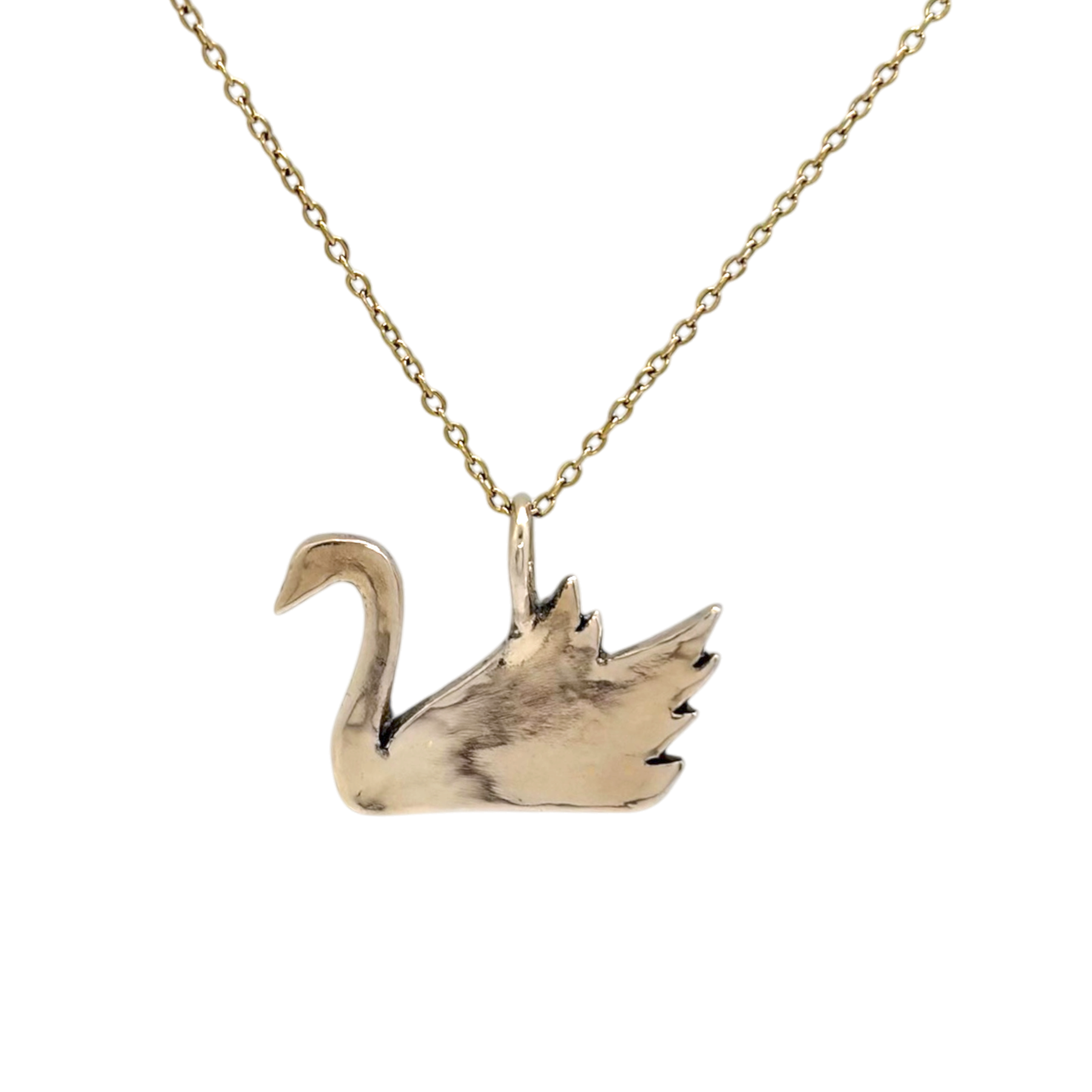 Swan charm necklace