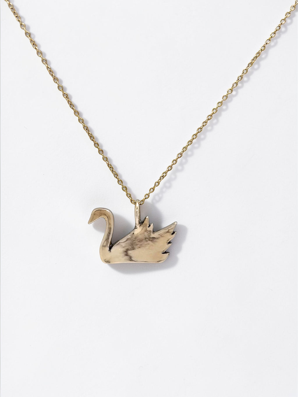 Swan charm necklace