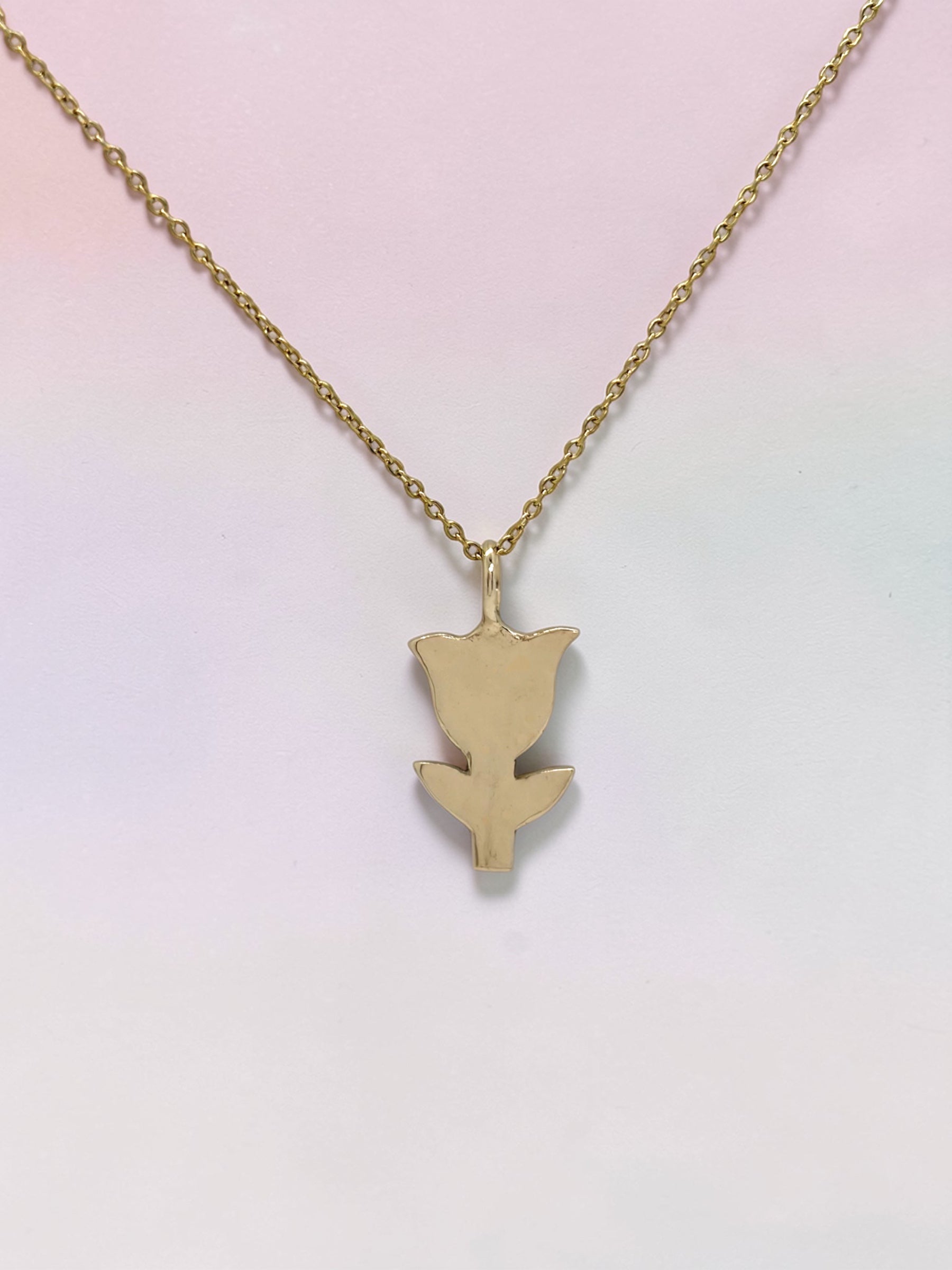 Tulip charm necklace