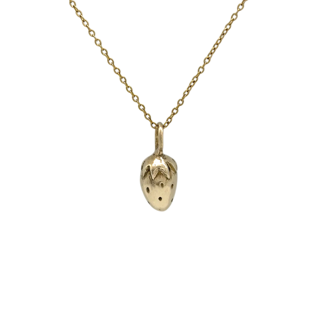 Strawberry charm necklace