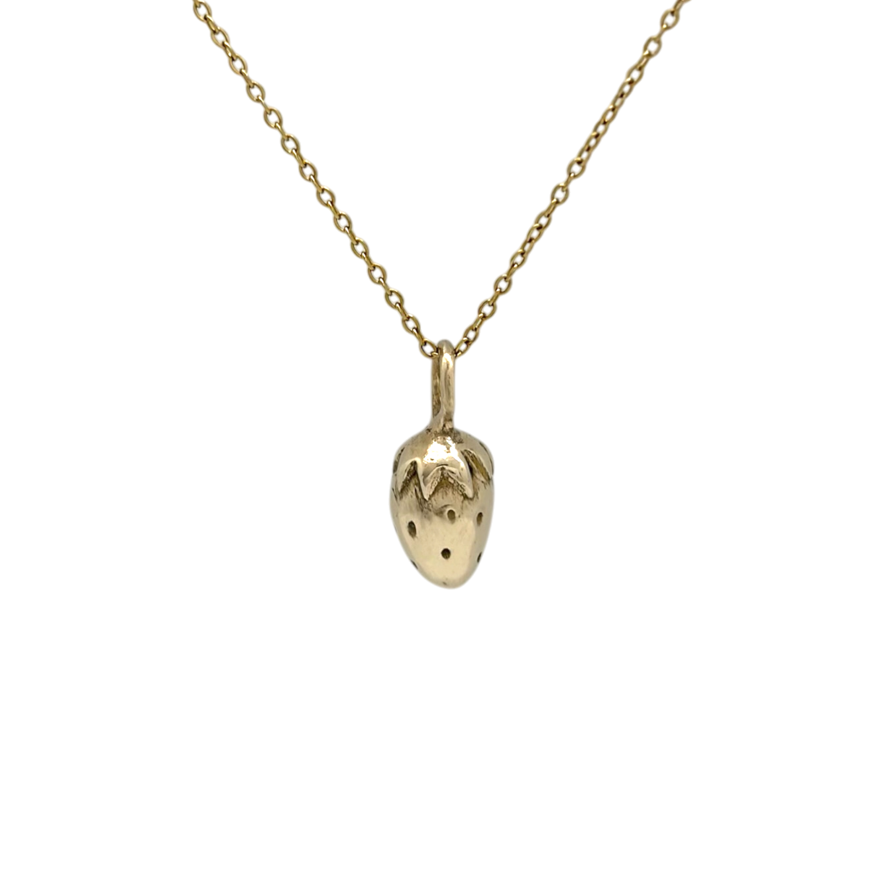Strawberry charm necklace