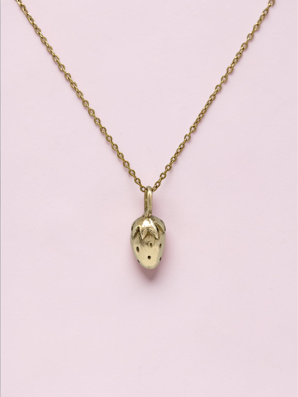 Strawberry charm necklace