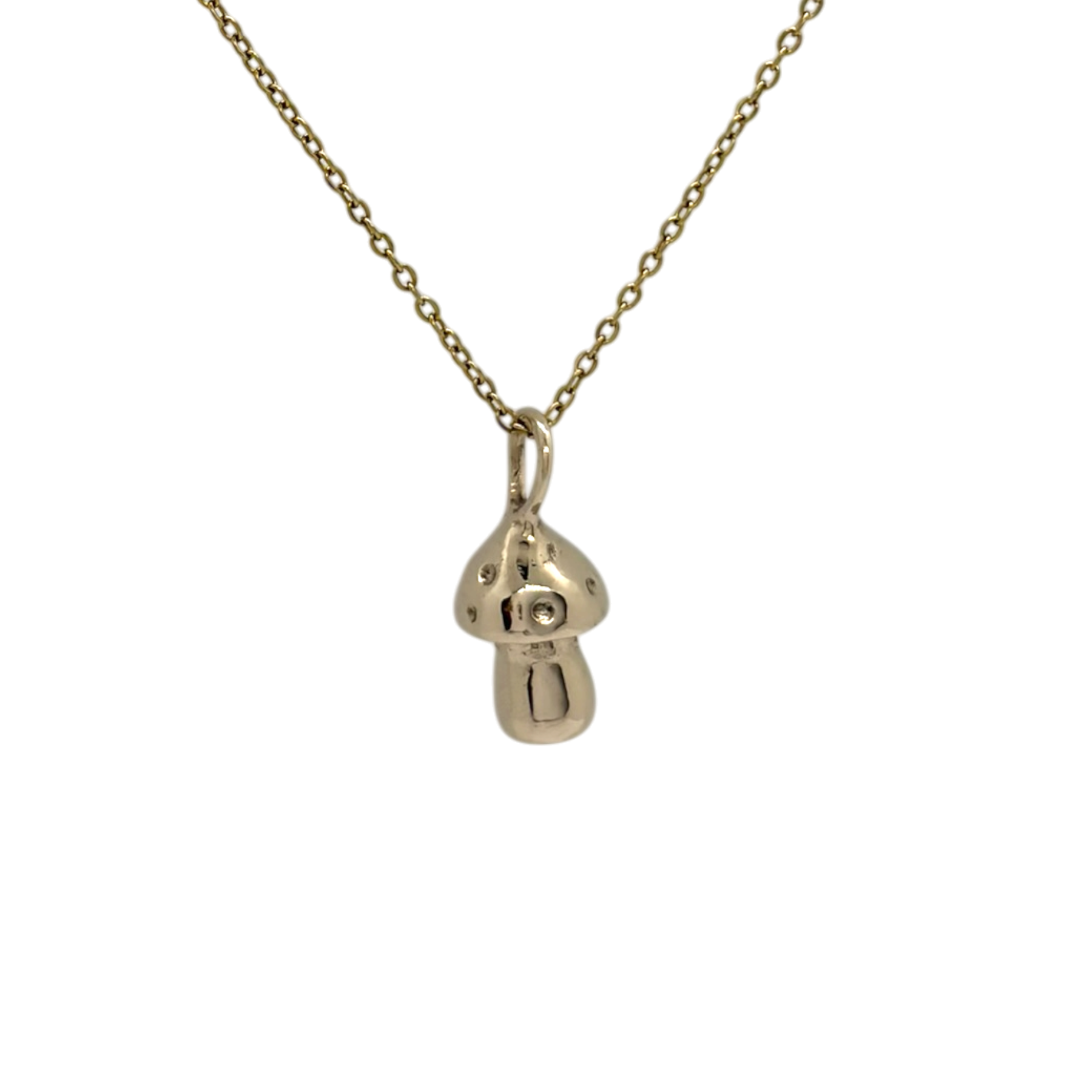 Mushroom charm necklace