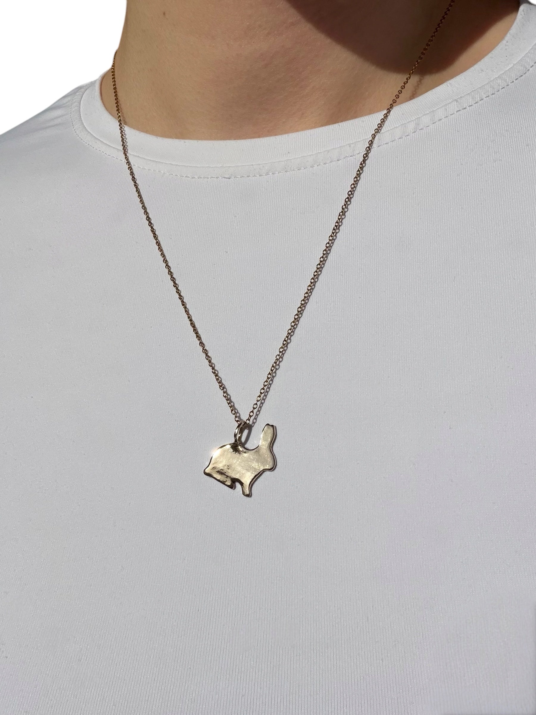 Bunny charm necklace