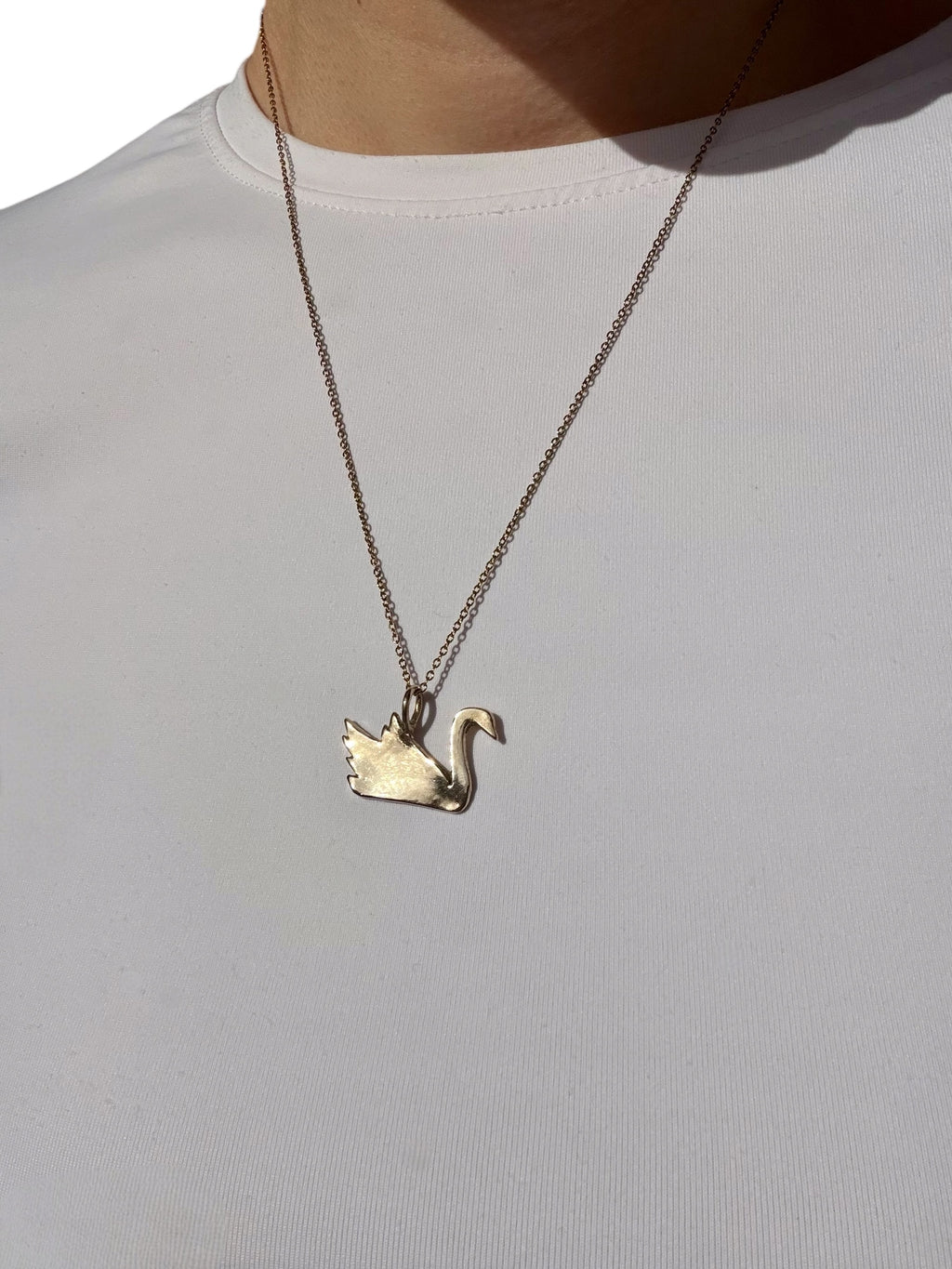 Swan charm necklace