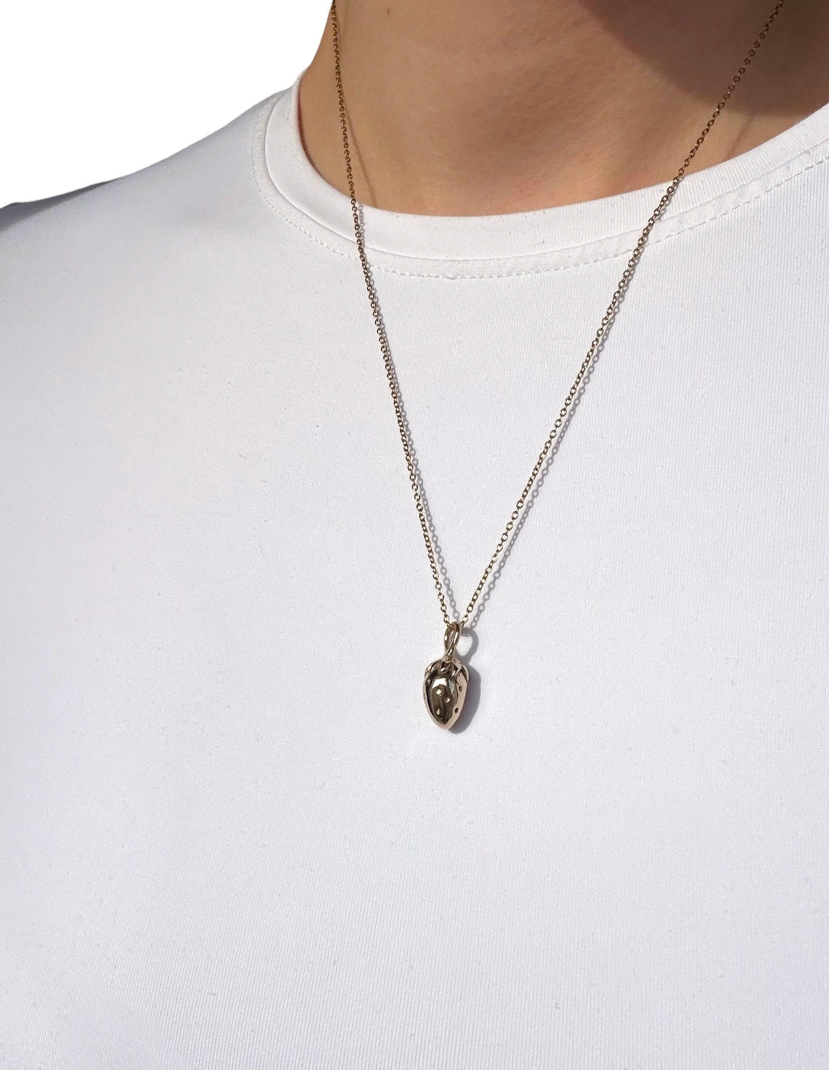 Strawberry charm necklace