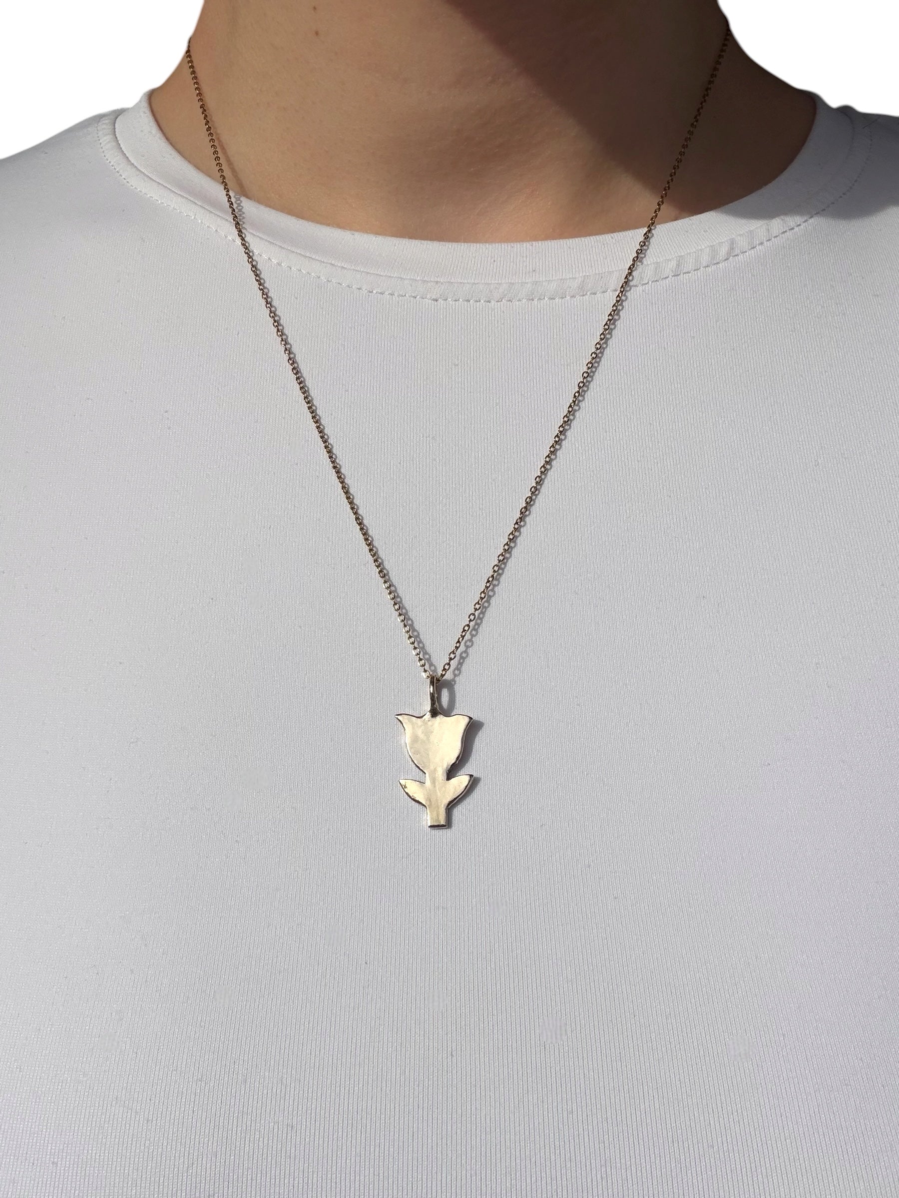 Tulip charm necklace