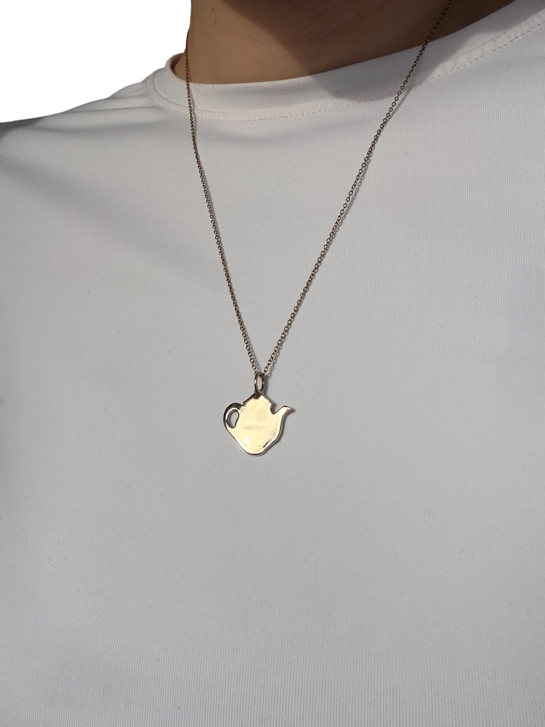 Teapot charm necklace