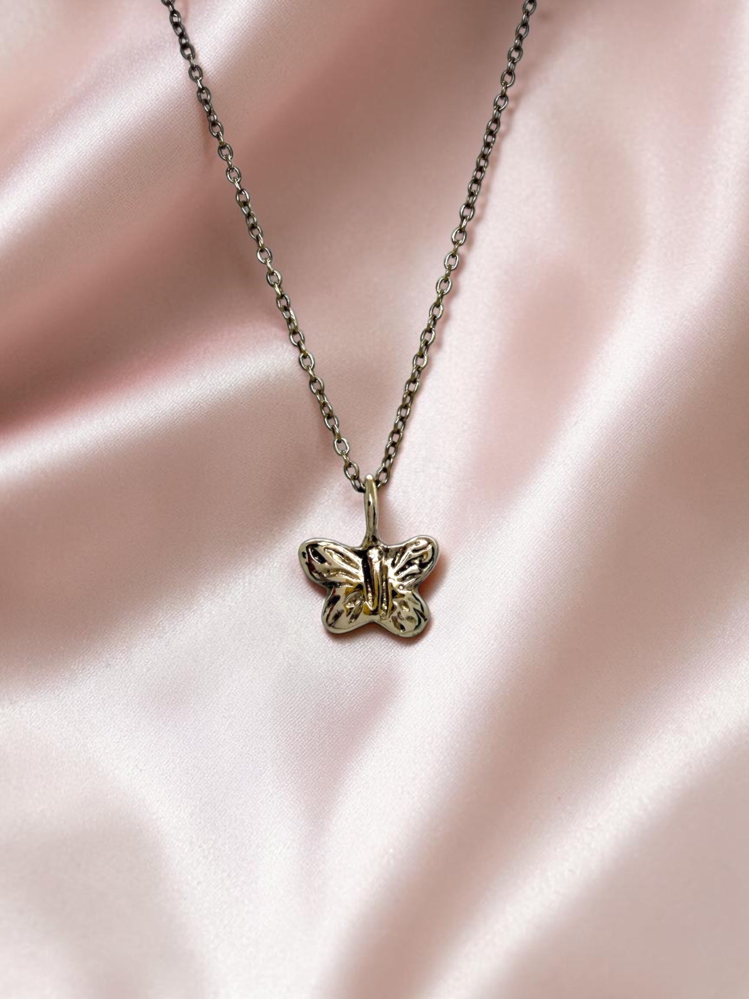 Summer wings charm necklace