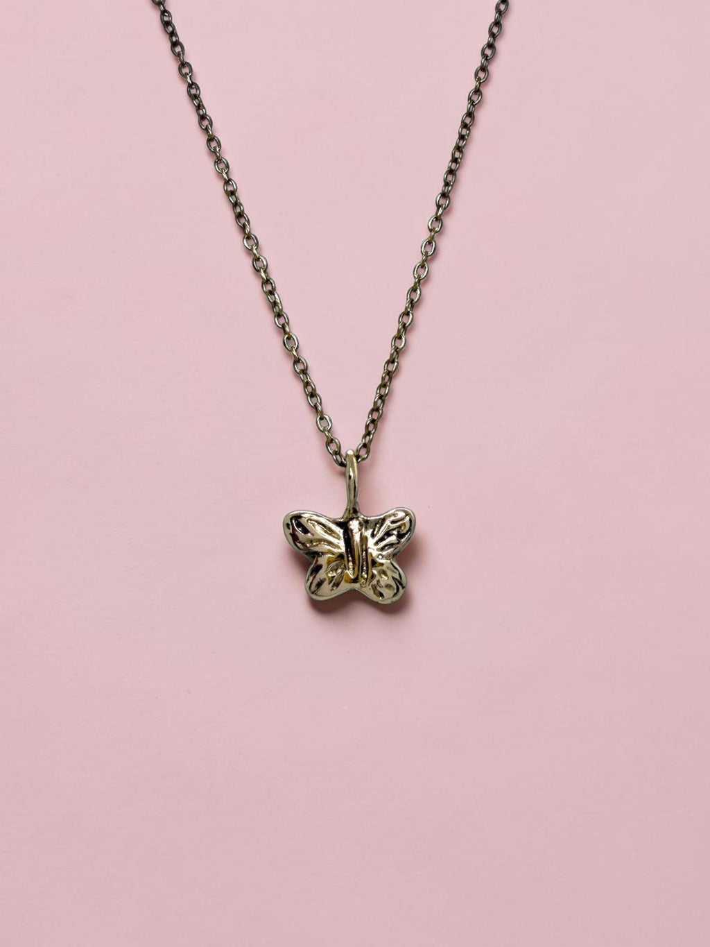 Summer wings charm necklace