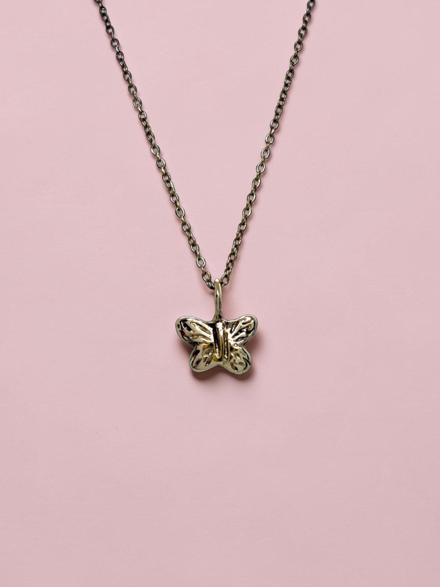 Summer wings charm necklace