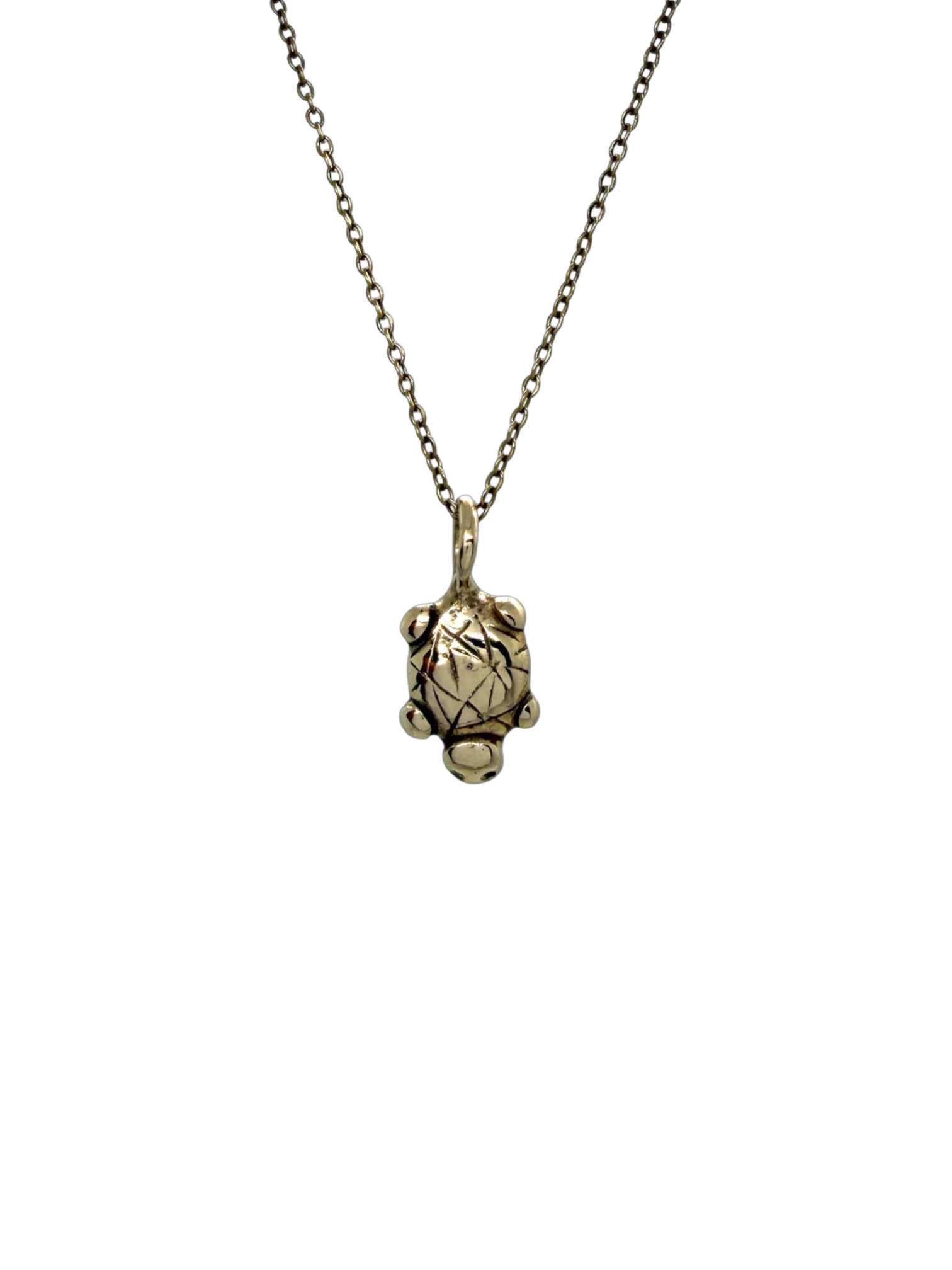 Island turtle charm necklace