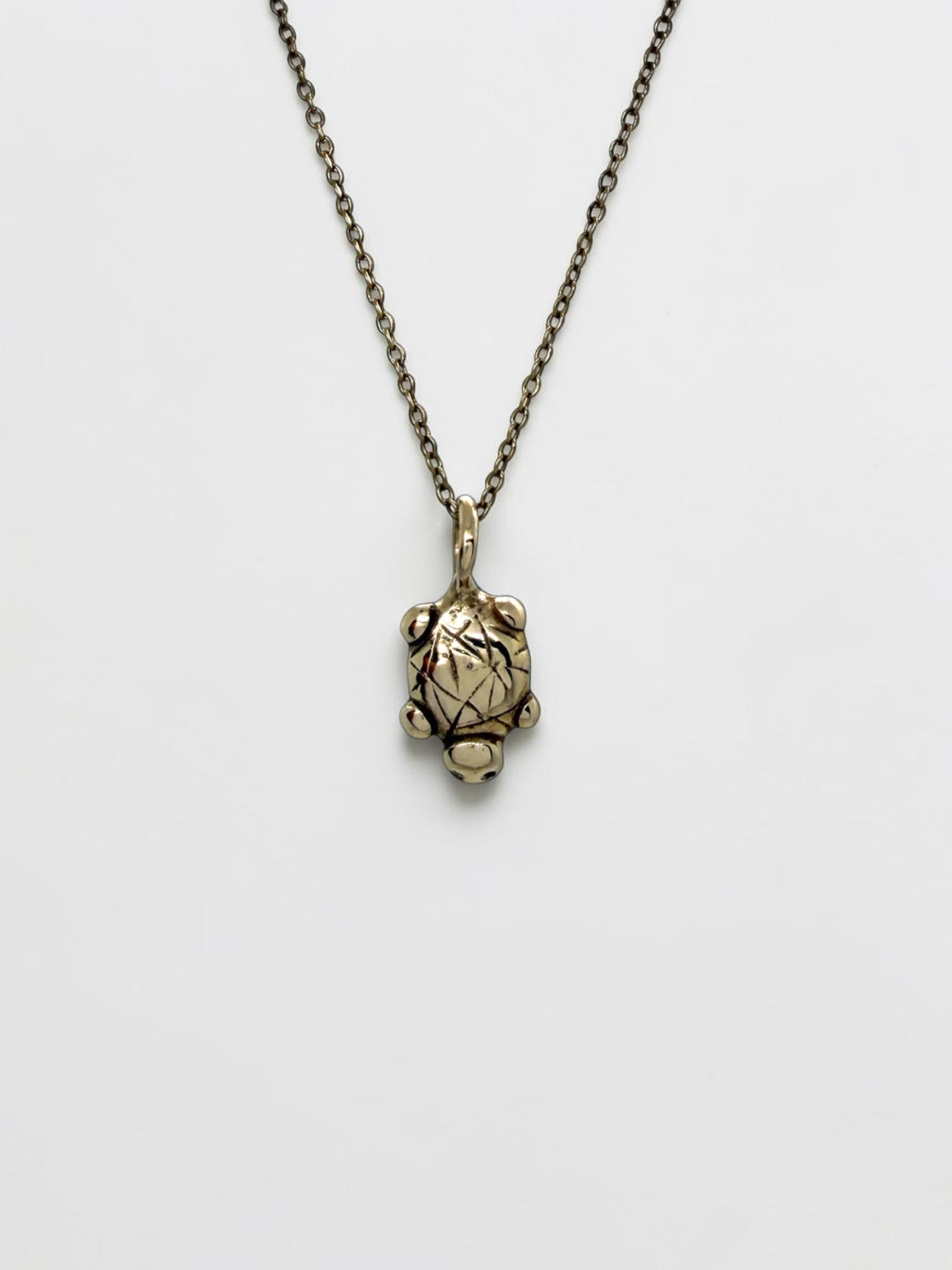Island turtle charm necklace